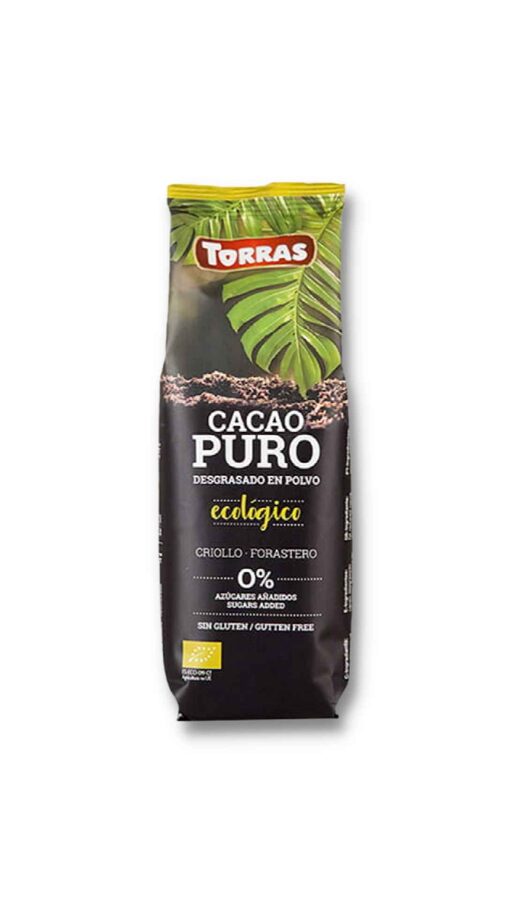 Attaukots, dabīgs kakao pulveris bez cukura Torras, 150 g