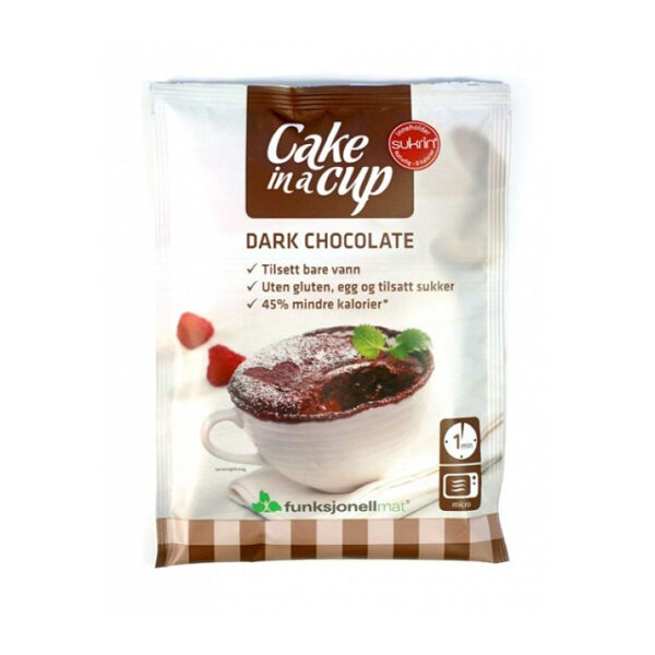 Bezglutēna tumšās šokolādes kūka krūzē Sukrin, 75 g