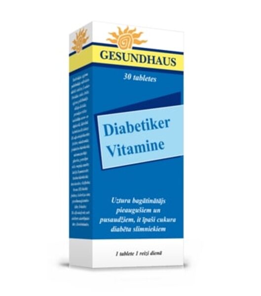 Diabetiker Vitamine, 30 tabletes