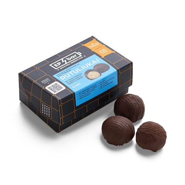 Kokosu un makadāmijas riekstu proteīna bumbiņas melnajā šokolādē EPBar (8 gab), 176 g